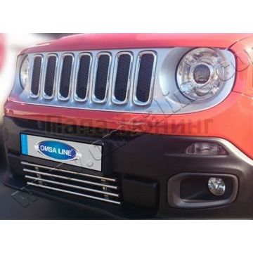 Решетка в передний бампер Omsa_Line для Jeep Renegade 2015-