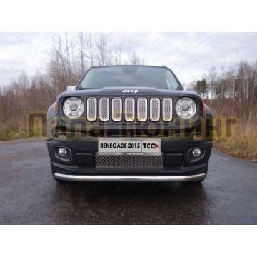 Защита переднего бампера 60 мм ТСС для Jeep Renegade 2015- Защита переднего бампера 60 мм ТСС для Jeep Renegade 2015-