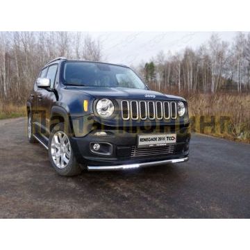 Защита переднего бампера с ДХО 60 мм ТСС для Jeep Renegade 2015- Защита переднего бампера с ДХО 60 мм ТСС для Jeep Renegade 2015-