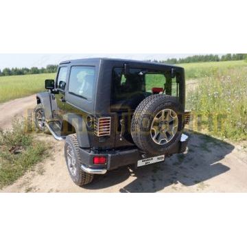 Защита заднего бампера уголки 60 мм ТСС для Jeep Wrangler 3D 2010-2018