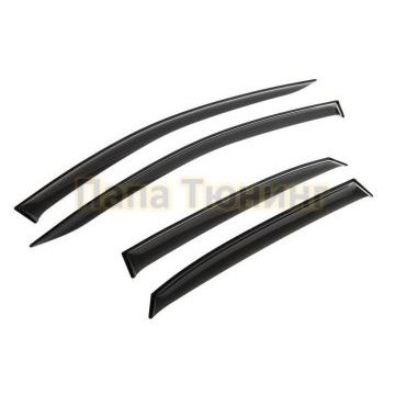 Дефлекторы окон Rival Premium оргстекло 4 штуки на хетчбек для Kia Ceed 2018-