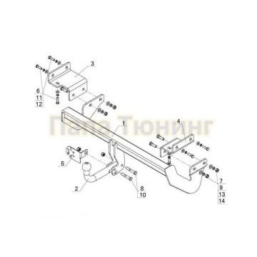 Фаркоп Avtos для Kia Ceed 2012-2018