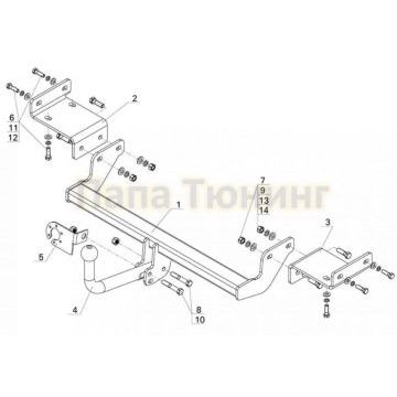 Фаркоп Avtos для Kia Ceed 2012-2018