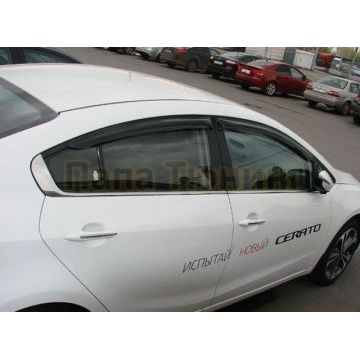 Дефлекторы боковых окон SIM 4 штуки для Kia Cerato 2013-2018 Дефлекторы боковых окон SIM 4 штуки для Kia Cerato 2013-2018