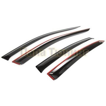 Дефлекторы окон Rival Premium оргстекло 4 штуки на седан для Kia Cerato 2018-