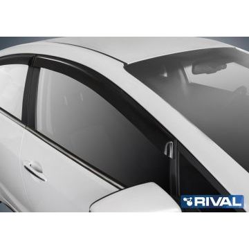 Дефлекторы окон Rival акрил 4 штуки на седан для Kia Cerato 2013-2018