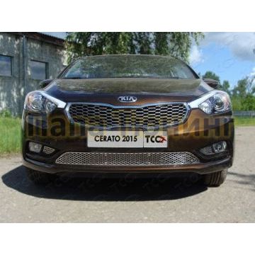 Накладка решётки радиатора нижняя лист ТСС для Kia Cerato 2013-2016 Накладка решётки радиатора нижняя лист ТСС для Kia Cerato 2013-2016