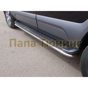 Защита штатных порогов 42 мм ТСС для Kia Mohave 2016-2020 Защита штатных порогов 42 мм ТСС для Kia Mohave 2016-2020