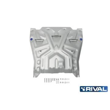 Защита картера + КПП алюминий 4 мм Rival для Kia Optima, V - 2.0(150л.с.) АКПП; 2.4(188л.с.) 2018-/Kia Optima, V - 2.0(150л.с.); 2.4(188л.с.); 2.0T(245л.с.) 2016-2018