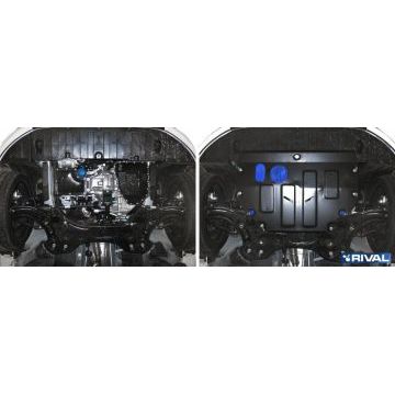 Защита картера и КПП Rival для 1,2 сталь 2 мм для Kia Picanto 2017-