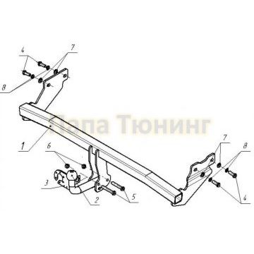 Фаркоп Avtos для Kia Picanto 2003-2011