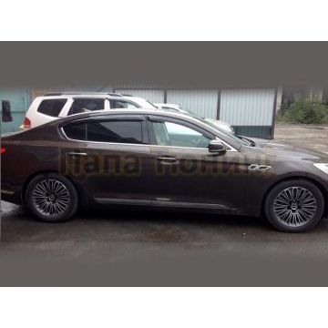 Дефлекторы боковых окон SIM 4 штуки для Kia Quoris 2013-