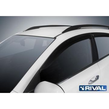 Дефлекторы окон Rival акрил 4 штуки на хетчбек 5 дверей для Kia Rio X-line 2017-