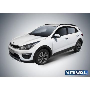 Дефлекторы окон Rival акрил 4 штуки на хетчбек 5 дверей для Kia Rio X-line 2017-
