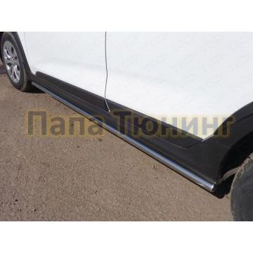 Пороги труба 42 мм ТСС для Kia Rio X-line 2017- Пороги труба 42 мм ТСС для Kia Rio X-line 2017-