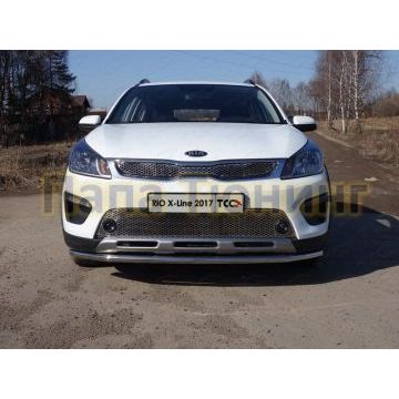 Решетка радиатора верхняя лист ТСС для Kia Rio X-line 2017- Решетка радиатора верхняя лист ТСС для Kia Rio X-line 2017-