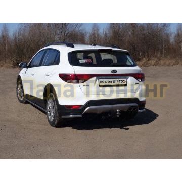 Защита задняя уголки 42 мм ТСС для Kia Rio X-line 2017- Защита задняя уголки 42 мм ТСС для Kia Rio X-line 2017-