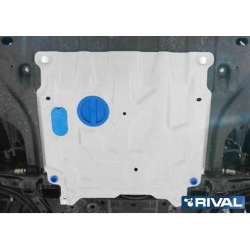 Защита картера + КПП алюминий 4 мм RIVAL для Hyundai Solaris, V - 1.4; 1.6 2017-2020/Hyundai Solaris, V - 1.4; 1.6 2020-/Kia Rio X-Line, V - 1.4; 1.6 2017-2020/Kia Rio, V - 1.4; 1.6 2017-2020/Kia Rio, V - 1.4; 1.6 2020-