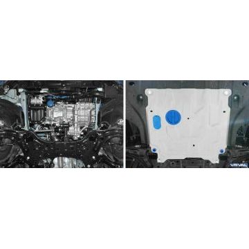 Защита картера + КПП алюминий 4 мм RIVAL для Hyundai Solaris, V - 1.4; 1.6 2017-2020/Hyundai Solaris, V - 1.4; 1.6 2020-/Kia Rio X-Line, V - 1.4; 1.6 2017-2020/Kia Rio, V - 1.4; 1.6 2017-2020/Kia Rio, V - 1.4; 1.6 2020-