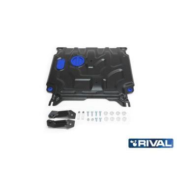 Защита картера + КПП Rival сталь 2 мм для Kia Rio/Kia Rio X-Line, V - 1.4; 1.6 2017-