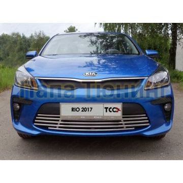 Решетка радиатора нижняя 16 мм ТСС для Kia Rio 2018-