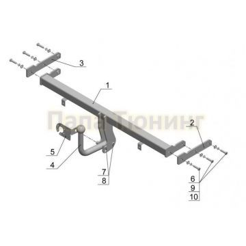 Фаркоп Avtos для Kia Rio 2011-2017