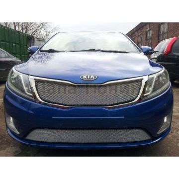 Защита радиатора хром верхняя РусСталь для Kia Rio 2011-2015