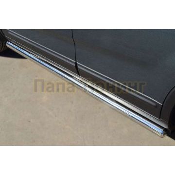 Защита штатных порогов d42 вариант 3 РусСталь для Nissan Juke 2010-2014