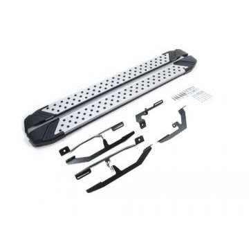 Пороги алюминиевые Rival BMW-Style для Kia Soul 2016-2019