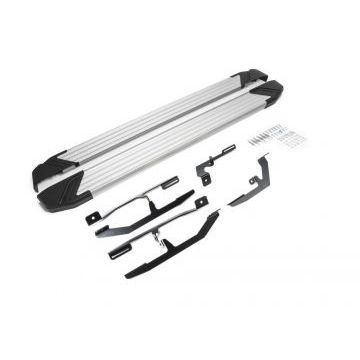 Пороги алюминиевые Rival Start для Kia Soul 2016-2019