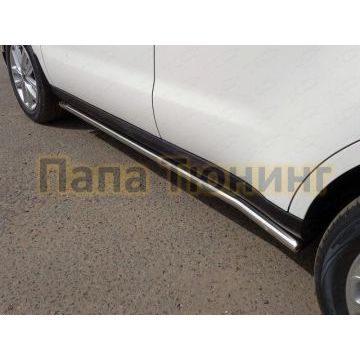 Пороги труба 42 мм ТСС для Kia Soul 2016-2019 Пороги труба 42 мм ТСС для Kia Soul 2016-2019