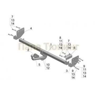 Фаркоп Avtos для Kia Soul 2008-2014