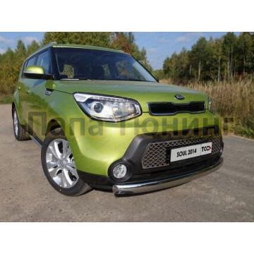 Накладка решётки радиатора треугольник ТСС для Kia Soul 2014-2016