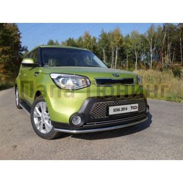 Накладка решётки радиатора овал ТСС для Kia Soul 2014-2016 Накладка решётки радиатора овал ТСС для Kia Soul 2014-2016