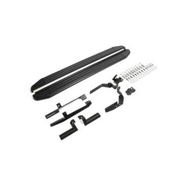 Пороги алюминиевые Rival Black-Premium для Kia Sorento Prime 2015-2017