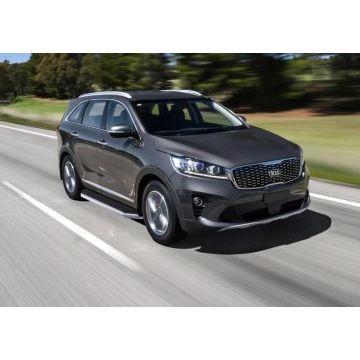 Пороги алюминиевые Rival Premium для Kia Sorento Prime 2018-
