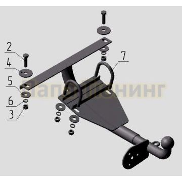 Фаркоп Avtos для Kia Sportage 1999-2006