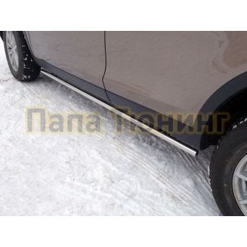 Пороги труба 42 мм ТСС для Land Rover Discovery Sport 2014-