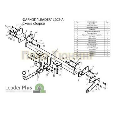 Фаркоп Лидер-Плюс для Land Rover Freelander 1998-2006
