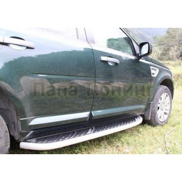 Пороги алюминиевые OEM Tuning для Land Rover Freelander 2 2006-2014