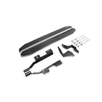 Пороги алюминиевые Rival Premium для Land Rover Freelander 2 2006-2014