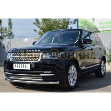 Защита передняя двойная d57-d42 РусСталь для Land Rover Range Rover 2012-