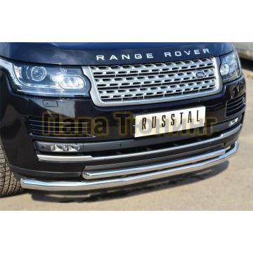 Защита передняя двойная d57-d42 РусСталь для Land Rover Range Rover 2012-