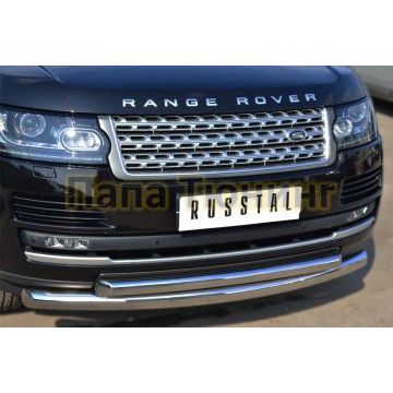 Защита передняя двойная d76-d57  РусСталь для Land Rover Range Rover 2012-