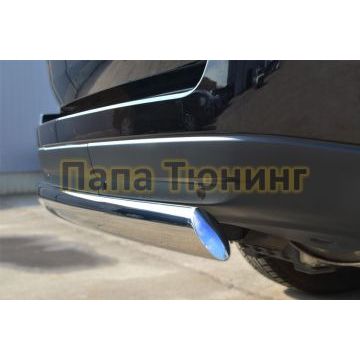 Защита заднего бампера овальная 75х42 мм РусСталь для Land Rover Range Rover 2012-