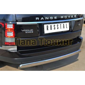 Защита заднего бампера овальная 75х42 мм РусСталь для Land Rover Range Rover 2012-