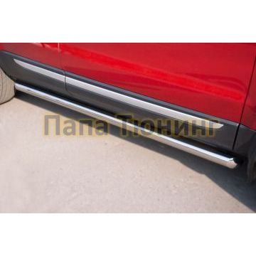 Пороги труба d57 вариант 1 РусСталь для Land Rover Land Rover Range Rover Evoque 2011-