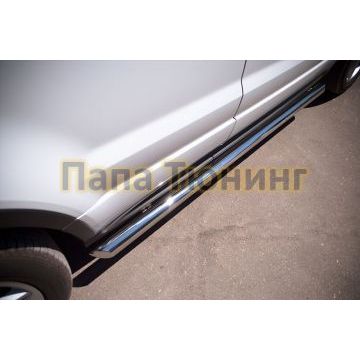 Пороги труба d57 вариант 1 РусСталь для Land Rover Range Rover Evoque 2011-