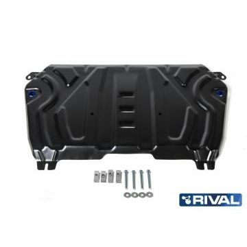 Защита картера + КПП Rival сталь 2 мм для Lexus ES (XV70), V - 2.0; 2.5; 3.5; Увеличенная 2018-