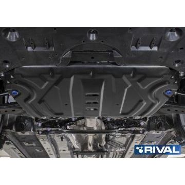 Защита картера + КПП Rival сталь 2 мм для Lexus ES (XV70), V - 2.0; 2.5; 3.5; Увеличенная 2018-